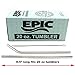 EPIC Stainless Steel Travel Tumbler Cup - Double Wall Vacuum Insulated Thermal Mug with 2 Lids and 2 Stainless Steel Straws with Brush, 20 oz - Silver