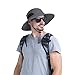 YR.Lover.Outdoor Boonie Men and Women's Hat - Sun Protection Wide Brim Waterproof Cap for Safari Fishing Hunting Summer Bucket Hat Dark Gray