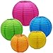 SOOKOO 10PCS 10 Inch, 8 Inch, 6 Inch Assorted Rainbow Colors Paper Lantern for Birthday Wedding Party Baby Shower Decorations