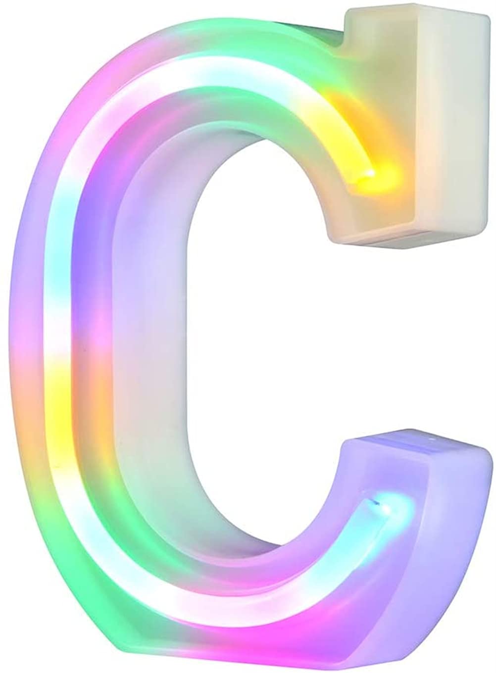 Nordstylee LED Lights Neon Letters Wall Lights Birthday Party Christmas Wedding Decoration Colorful Letters (C) — image 1
