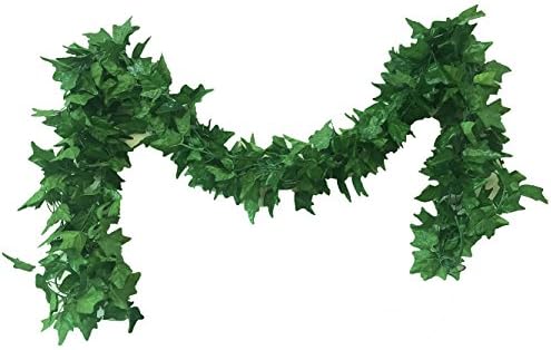 38 Ft-5 Pack Artificial Ivy Leaf Garland Plants English Vine Hanging Wedding Garland Fake Foliage Flowers Home Kitchen Garden Office Wedding Wall Decor