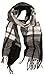 Love Lakeside Men's Cashmere Feel Winter Plaid Scarf for Winter, Overcoat Black & White