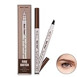 KINGMAS Eyebrow Pen, Tattoo Eyebrow Long Lasting Tint Dye Cream, Waterproof, Smudge-Proof (Brown)