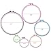 Pistha 6 Pieces Embroidery Hoops Cross Stitch Hoop Ring Plastic Embroidery Circle Set Quilting Needlecraft Tools Kit in 6 Different Size 3.7 inch to 11 inch Multicolor for DIY Art Craft