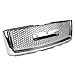 Compatible with GMC Sierra Denali ABS Plastic Round Mesh Front Bumper Grille (Chrome) - 2nd Gen GMT900/902