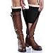 Avidlove Women Socks Knit Crochet Boot Cuffs Hollow Out Leg Warmers with Lace Trim Black