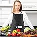 Avorast Black Aprons 2 Pack Water Drop Resistant Chef Kitchen Cooking Bib Apron Pockets Adjustable Strap Men Women Chefs Bakers, Black