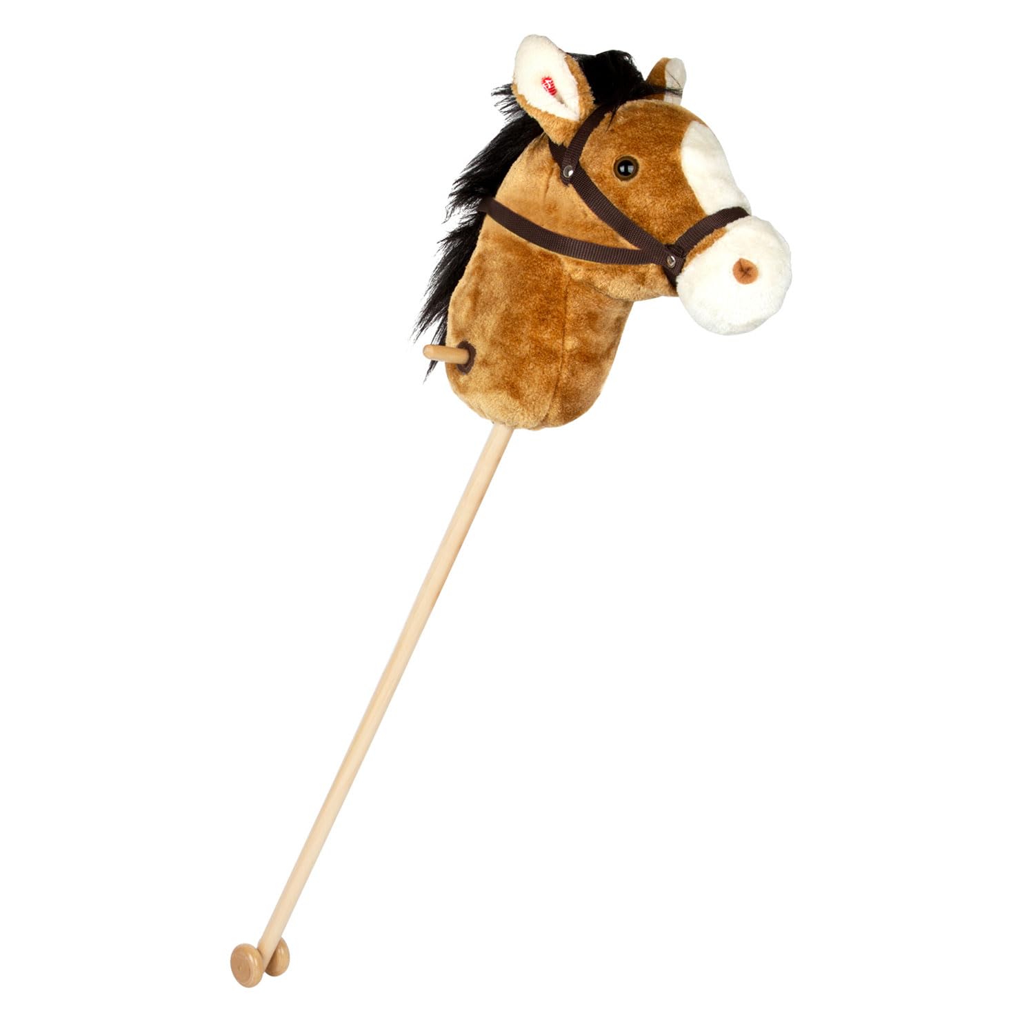 Small Foot 11718 Hobbyhorse Nico made of wood and plush, brown with sounds, for ages 3+ years