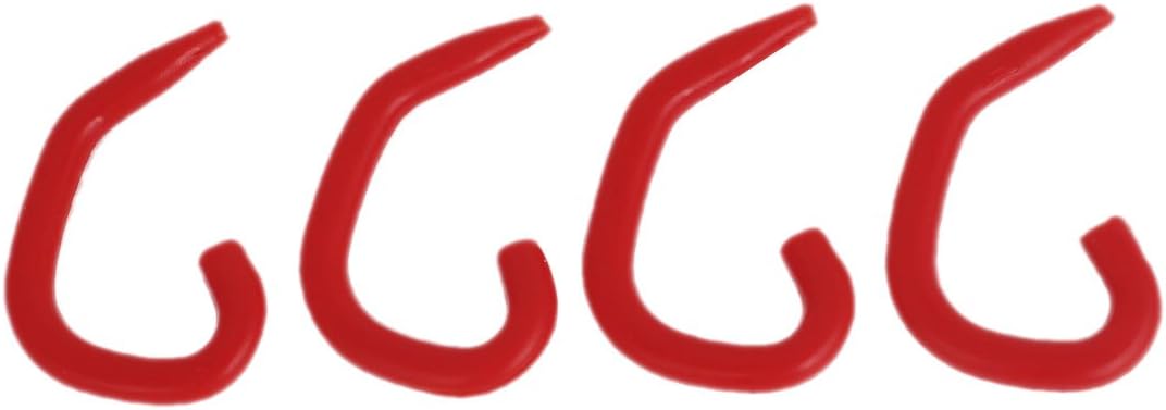 uxcell 2 Pairs Red Ear Hooks Loops Clips for Bluetooth Headset Earphone