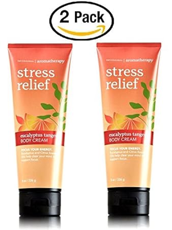 Bath Body Works Eucalyptus Tangerine Aromatherapy Body Cream Pair Of 2 Stress Relief Hand Body