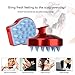 Shampoo Brush Scalp Massager, Scalp Massage Brush Silicone Soft Comb for Scalp Care, Hair Scalp Brush for Men, Women & Kids - Red
