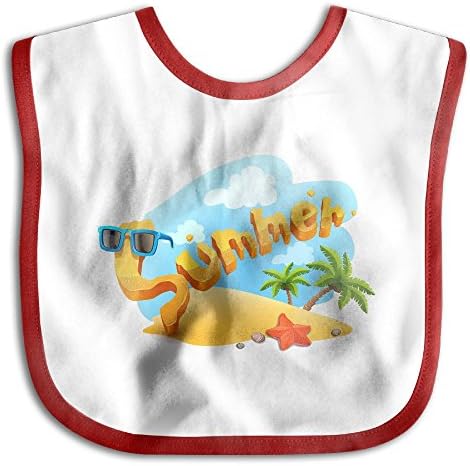 Hatted Cat Baby Comfy Summer Coconut Tree Pattern Fashion Bib