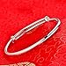 GUIJI Bracelet 999 Fine Jewellery Sterling Silver Bangles Size Adjustable Lady Women Jewelry Box