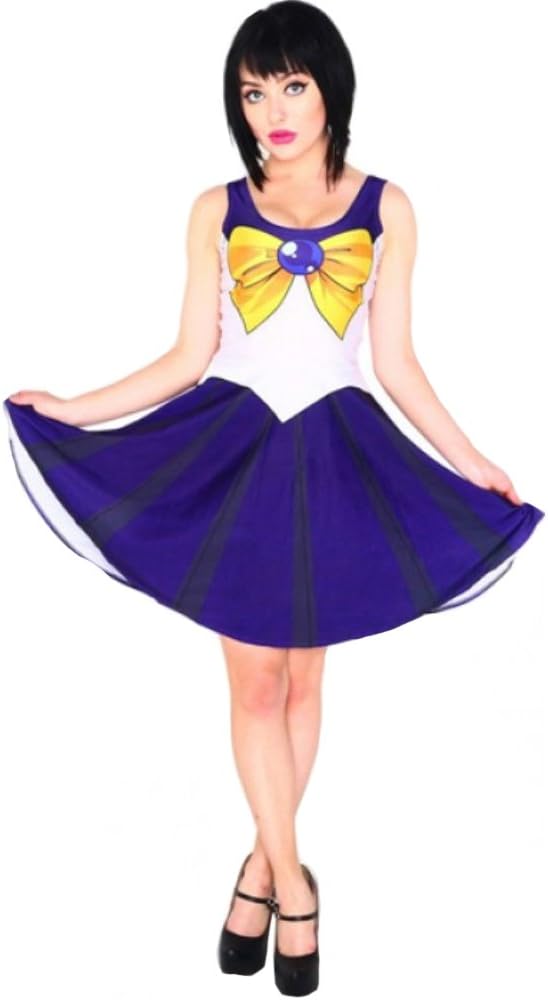 Aoibox Women's Sailor Moon Anime Cosplay Costume One Piece Skater Dress