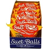 Wildlife Sciences Suet Balls 24 Pack, 6 Individually Wrapped Packs of 4 Bird Suet Balls (Hot Pepper Blend)