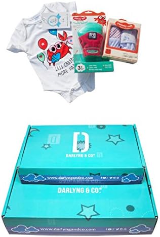 Yummy Mitt Teething Mitten Gift Bundle (6-9 months, Darlyng Baby Silly Crab Romper)