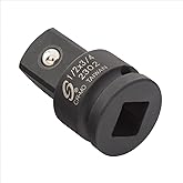 SUNEX TOOLS 2302, 1/2 Inch Drive, 1/2" Female x 3/4" Male Impact Adapter, Cr-Mo Steel, Ball Detent, Tapered Square End, Meets ANSI Standards