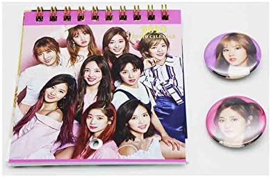 TWICE Kpop 2018 Mini Photo Calendar with Pin Button Badge