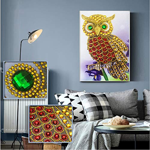 Special Shaped Diamond Painting DIY 5D Partial Drill Cross Stitch Kits Crystal Rhinestone of Picture Serial Diamond Embroidery Arts Craft (A)