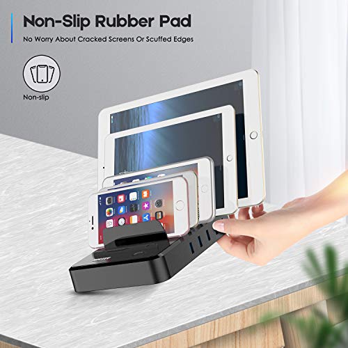 Cell Phone Charging Station Dock for Multiple Devices, 40W/8A, 5Port