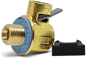 Fumoto F-133: STANDARD VALVE WITH 12MM-1.25 THREADS WITH LEVER CLIP Gold