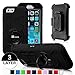 iPhone 6 Plus Case - Fintie Commander Series Three Layer Hard Shell Cover Holster with Built-in Rotating Stand and Belt Swivel Clip for Apple iPhone 6 Plus (5.5), Black