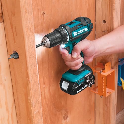 Makita DDF482RFJ Cordless Drill 18 V / 3.0 Ah, 2 Batteries and Charger in MAKPAC Black, Blue
