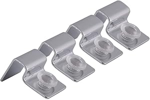 BUGUUYO 4Pcs Stainless Steel Fish Tank Glass Cover Clips Support Holders for Thick Glass Durable Aquarium Accessories