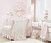 Lambs & Ivy Confetti Heart Crib Rail Cover, Pink/Gold
