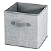 mDesign Fabric Closet Storage Organizer Cube for Toys, Sweaters, Accessories - Pack of 2, Gray