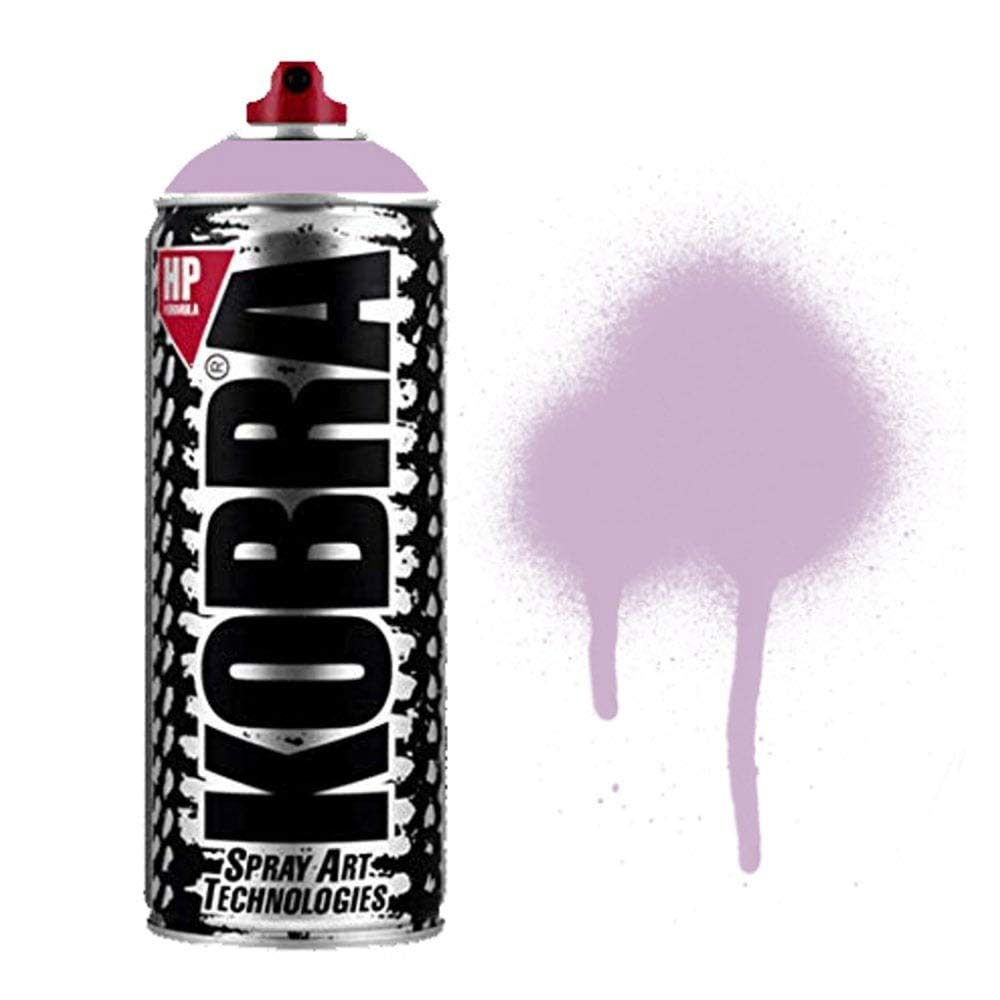 KOBRA HP High Pressure Spray Paint 400ml Can – Professional Grade 100% Acrylic Formula with Matte Finish for Graffiti, Street Art, Crafts & Multi-Surface Use (4000 Lilla)