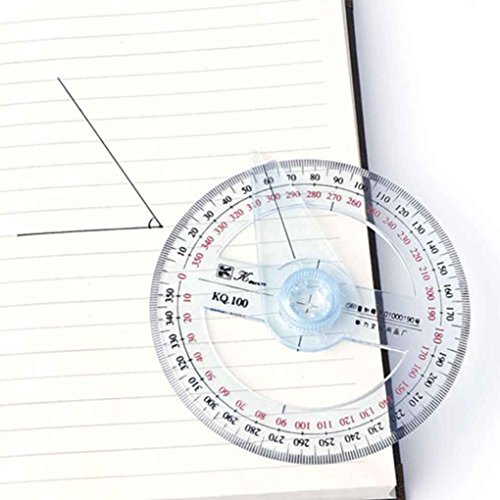 image for Tralntion Plastic 360 Degree Protractor Ruler Angle Finder Swing Arm S