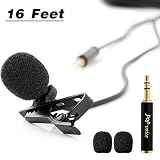 PoP voice 196" Single Head Lavalier Lapel Microphone Omnidirectional Condenser Mic for Apple iPhone Android & Windows Smartphones, YouTube, Interview, Studio, Video Recording-Noise Cancelling Mic