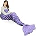 yashidali Wearable Mermaid Tail Blanket Crochet, All Seasons Warm Knitted Bed Blankets Sofa Living Room Quilt for Kids and Adults, Fish-Scales Pattern, 76.8