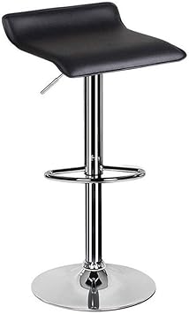 SYue Barhocker aus Kunstleder, Frühstücksbar mit verchromter Fußstütze