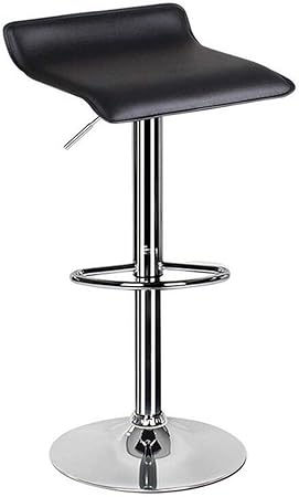 SYue Barhocker aus Kunstleder, Frühstücksbar mit verchromter Fußstütze