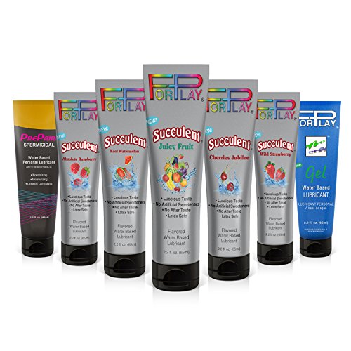 ForPlay Succulents 2.2 oz Tube all 5 Flavors &PrePair Spermicidal 2.2 oz Tube Plus