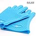 Silicone Oven Mitts Pot Holder for Cooking, Baking, Barbeque (BBQ) 5 Finger Protective Kitchen Gloves