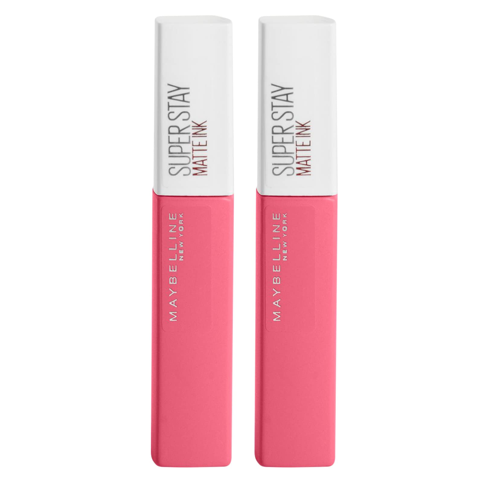 Maybelline New York SuperStay Matte Ink Lip Tint Color 125 Inspirer Full Coverage and Uniform Result with Tip Applicator Long Lasting 16h - 2 Lipsticks