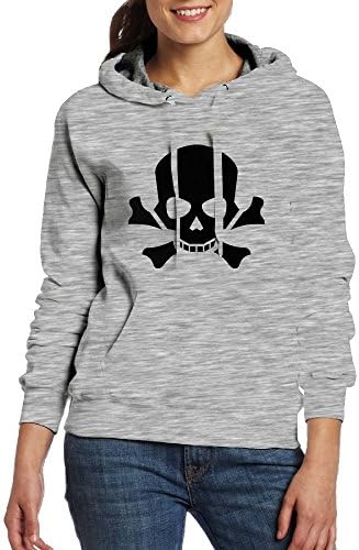 WUTSME Women's Skull And Cross Bones Long Sleeve Sweatshirt Pullover Hoodie With Pockets