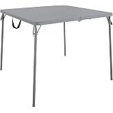 CoscoProducts COSCO XL 38.5" Half Card w/Handle Indoor &amp; Outdoor, Portable, Wheelchair Accessible, Camping, Tailgating, &amp; Crafting Folding Table, Gray, 1-Pack,Grey