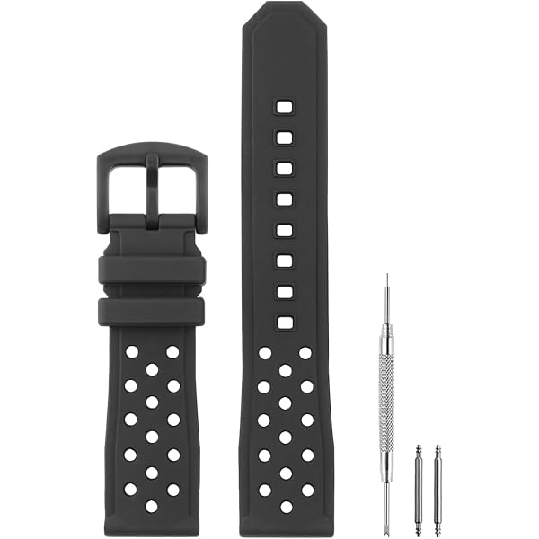 Amazon.com: Ewatchparts 21mm Rubber Band Strap Compatible With Tag