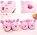 Outgeek Cute Plush Slippers Winter Thick House Slippers Fuzzy Animal Slippers
