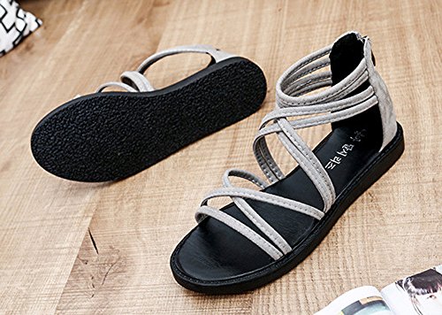 Summer Women Flat Shoes Bandage Bohemia Leisure Lady Sandals Peep-Toe Outdoor Shoes Fisherman Sandal - Thumbnail 7