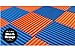 Soundproofing Acoustic Studio Foam - Orange Color - Wedge Style Panels 12”x12”x1” Tiles - 6 Pack