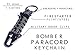 Bomber and Company Paracord Carabiner Survival Keychain Lanyard - Military Grade Type III 7 Strand 550 Lb Test Cord - Premium Best Quality Survival Keychain Outdoor Gear - Black