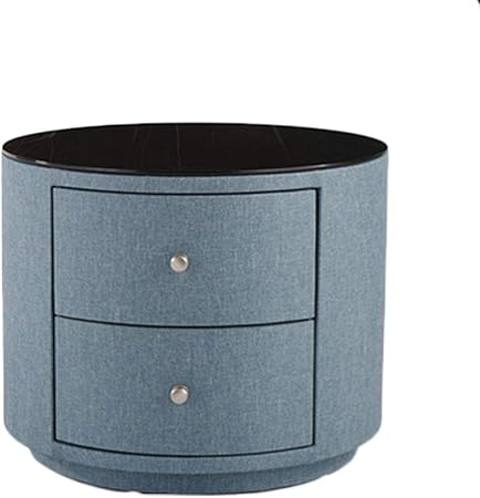 Table De Chevet Ronde En Tissu En Bois Massif Europeen Surface En