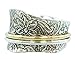ENERGY STONE Sunrise Comfort-fit Tapered Sterling Silver Meditation Spinner Ring for Women with Etched Floral Pattern Shank (Style US21)