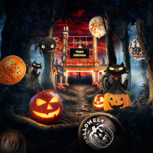 2021 Halloween Decorations, 62pcs Halloween Balloons Set, Pumpkin Cat Spider Foil Balloons Halloween Party Supplies for Adults Kids Birthday Party