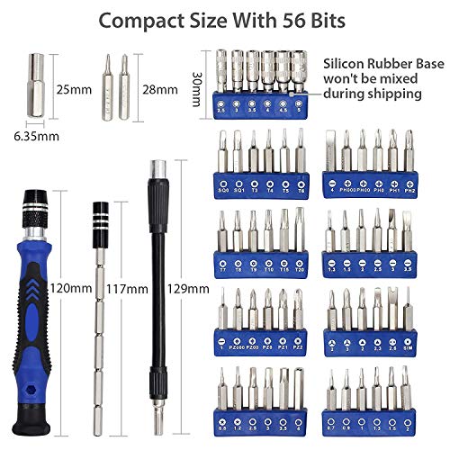 84 in 1 Repair Tools Kit with Magnetic Driver Kit, Apsung Professional Electronics Precision Screwdriver Set with Portable Bag for Repair Computer, Cell Phone, PC, iPhone, MacBook, Laptop etc